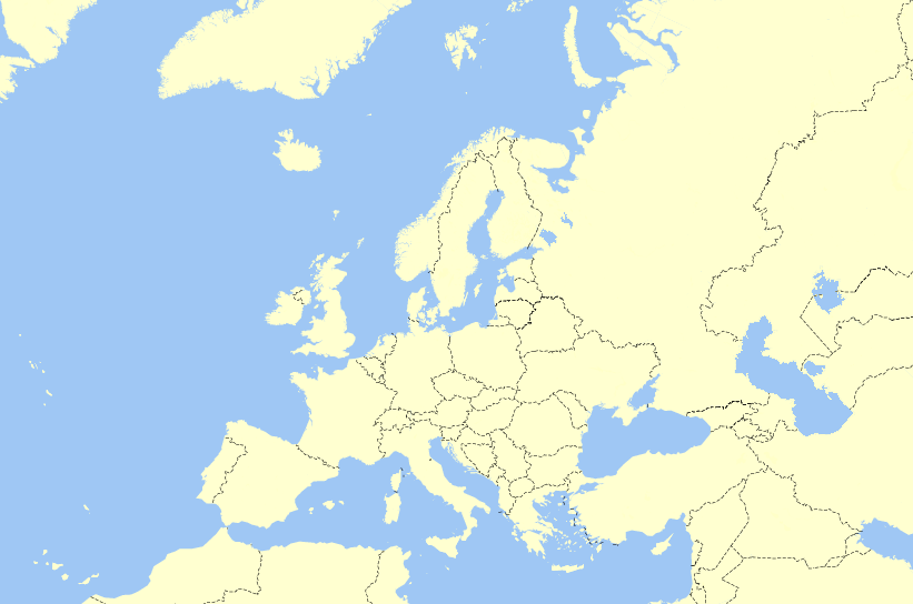 Map of the family trip route across Europe